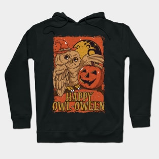 Vintage Halloween Owl Hoodie